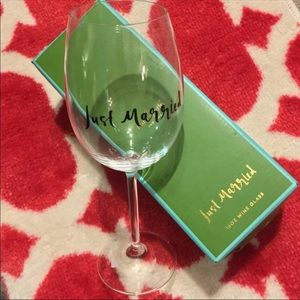 Kate Spade• Just Married • Wine Glass